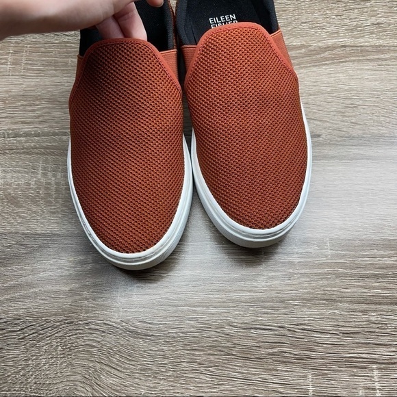 Eileen Fisher Pep Slip On Sneakers Red Textile Upper Size 5.5 Women’s Stretchy - Picture 5 of 13
